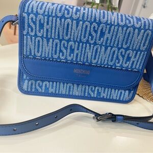 SOLD!Moschino Logo Front Flap Cross-Body Bag